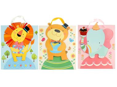 Zdjęcie: Torebka prezentowa z ozdobą 3D Animals 27x32x11 cm RAVI