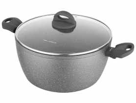 Garnek aluminiowy Lava Stone 28 cm -7 L szary FLORINA