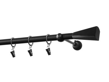 Zdjęcie: Karnisz pojedynczy Loft 19 mm- 200 cm czarny mat GARDINIA