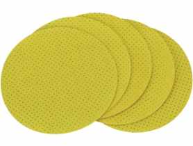 Krążek ścierny żółty perforowany 225 mm, G80, 5 sztuk STALCO
