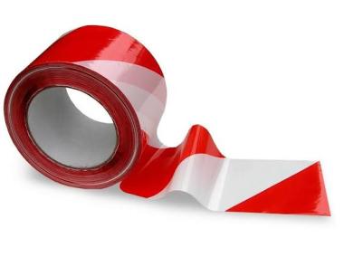 Zdjęcie: Taśma ostrzegawcza 75 mm x 200 m biało-czerwona CIRET