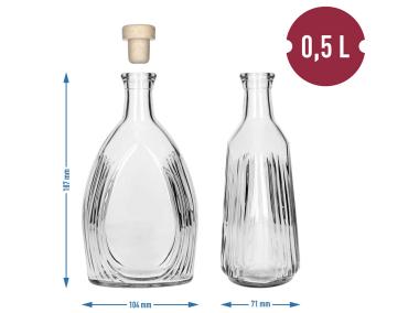 Zdjęcie: Butelka Bankietowa 500 ml z korkiem syntetycznym 631539 BROWIN