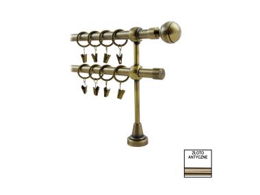 Zdjęcie: Karnisz Hefajstos Plus fi 16 mm - 160 cm kulka złoto (folia) KARWEL