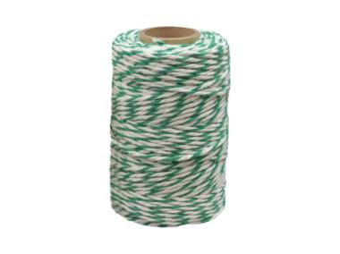 Zdjęcie: Sznurek bawełniany 75 m biało-zielony METRO