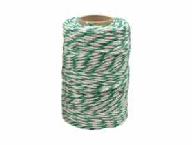 Sznurek bawełniany 75 m biało-zielony METRO