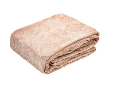 Zdjęcie: Koc Murcia 150x200 cm beż microfibra 280 g/m2 EUROMAT