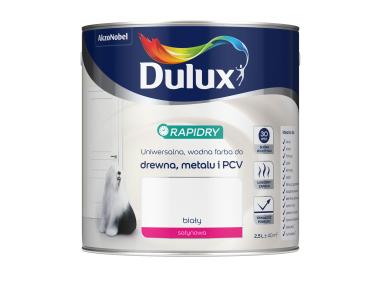 Zdjęcie: Farba do drewna, metalu i PCV Rapidry 2,5 L biały DULUX