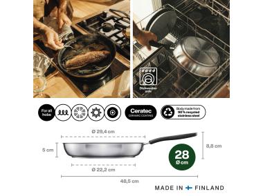 Zdjęcie: Patelnia 28 cm z powłoką ceramiczną FF FISKARS