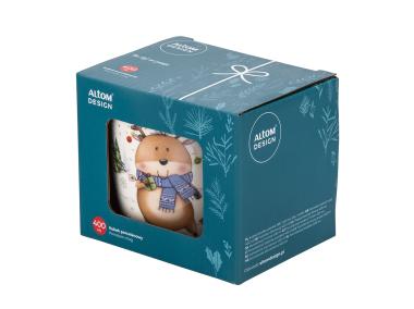 Zdjęcie: Kubek baryłka szeroka 400 ml dekoracja renifer ALTOM DESIGN