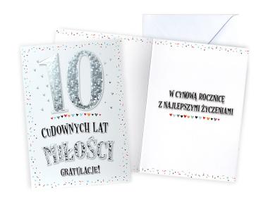 Zdjęcie: Karnet V-079 Rocznica ślubu 10 KUKARTKA