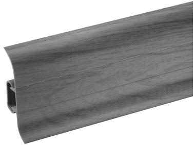 Zdjęcie: Listwa przypodłogowa PVC Premium Classic 22x59 mm; 2,20 m Dąb Szary Ciemny Mat CEZAR