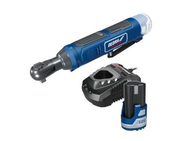Zdjęcie: Zestaw 12V DED7334 klucz kątowy + DED7302 ładowarka + DED7320 2,0 Ah DEDRA