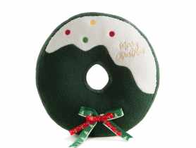 Poduszka dekoracyjna świąteczna 40x6x40 cm zielono-czerwona EUROFIRANY