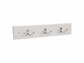 Wieszak na desce WD940 drewno + wieszaki D-W-19 chrom GAMET