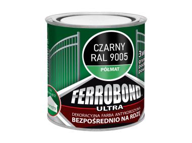Zdjęcie: Farba antykorozyjna Ferrobond Ultra półmat czarny 0,25L JURGA