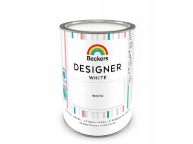 Zdjęcie: Farba lateksowa biała Beckers Designer White 1L Tikkurila BECKERS