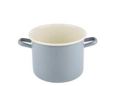 Zdjęcie: Garnek emaliowany Forte bez pokrywki 17 cm -3 L gładki szary EMALIA PLESZEW