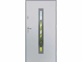 Drzwi zewnętrzne stalowo-drewniane Disting Figaro 04 Biały 90 cm prawe KR CENTER