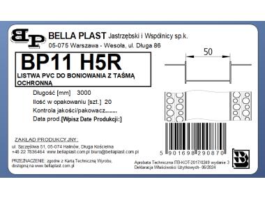 Zdjęcie: Listwa do boniowania PVC bez siatki BP11 H5R L300 biała BELLA-PLAST