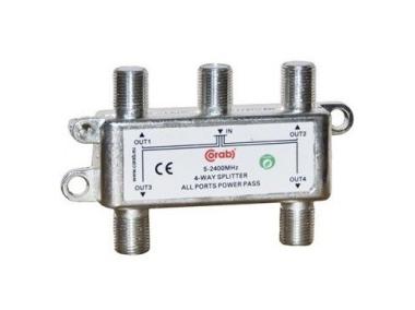Zdjęcie: Rozgałęźnik spliter 5-2400Mhz 4 drożny power pass CORAB