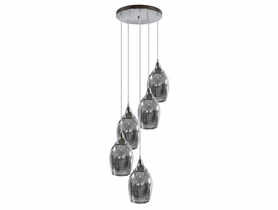 Lampa sufitowa wisząca Talerz 5x60 W chrom CANDELLUX