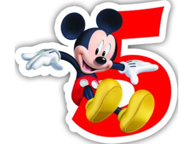 Zdjęcie: Świeczka urodzinowa Playful Mickey 5 DISNEY