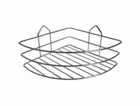 Półka łazienkowa Presto narożna srebrna SEPIO