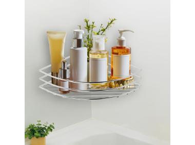 Zdjęcie: Półka łazienkowa Presto narożna srebrna SEPIO