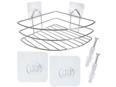 Zdjęcie: Półka łazienkowa Presto narożna srebrna SEPIO