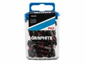 Bity udarowe PH2 x 25 mm, 20 szt. GRAPHITE