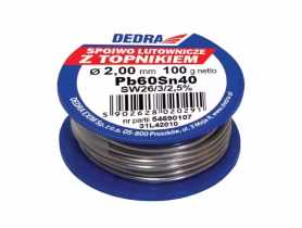 Lut z topnikiem 2.0 mm 100 g 40% SN DEDRA