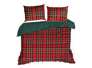 Zdjęcie: Komplet pościeli bawełnianej z nadrukiem świątecznym Jenny 160x200 cm, 70x80 cm - 2 szt. EUROFIRANY