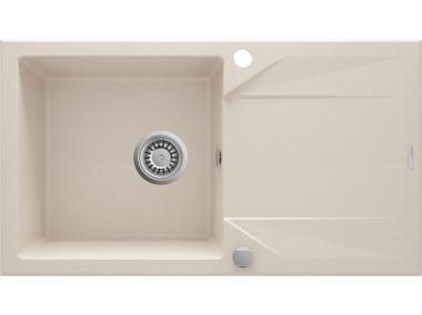 Zdjęcie: Zlewozmywak Evora beż granit 1K Z/O 780x440x193, space saver DEANTE