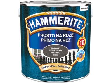 Zdjęcie: Farba antykorozyjna Prosto na rdzę piaskowy ciemny szary 2,5 L HAMMERITE