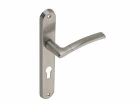 Klamka wewnętrzna Adular DH-96A szyld długi na wkładkę nikiel szczotkowany GAMET BASIC LINE