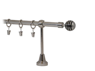 Zdjęcie: Karnisz pojedynczy Hefajstos fi 16 mm - 160 cm modern nikiel KARWEL