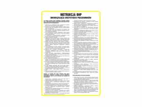 Oznaczenie "Instrukcja ogólna BHP obowiązująca wszystkich pracowników" 24,5x35 cm płyta METRO