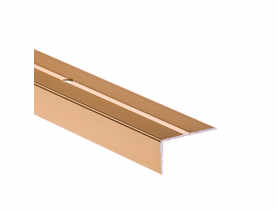 Profil schodowy szeroki z ryflem 40x20 mm AL LSSR 1 m złoty CEZAR