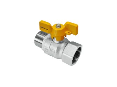 Zdjęcie: Zawór kulowy gazowy W/Z, 3/4" z motylkiem CALIDO-GAZ