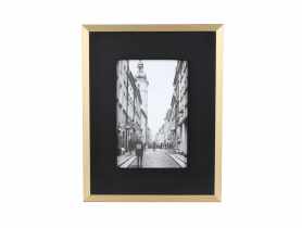 Ramka na zdjęcia Turin 18x23 cm, MDF czarno-złoty UNIGLOB
