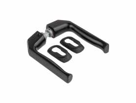 Klamka bramowa do kasety z szylem dolnym czarna GAP