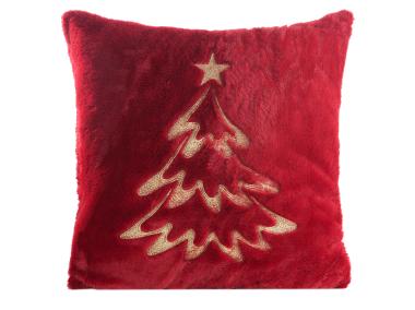 Zdjęcie: Poduszka dekoracyjna świąteczna 45x45 cm bordowo-złota EUROFIRANY