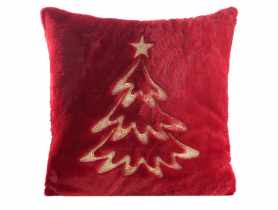 Poduszka dekoracyjna świąteczna 45x45 cm bordowo-złota EUROFIRANY