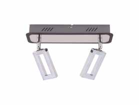 Oprawa ścienno-sufitowa SMD LED Kent Led 2L WW kolor chrom/wenge 2 x 6 W STRUHM
