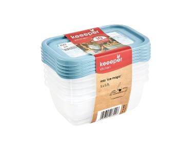 Zdjęcie: Zestaw 5 pojemników 5x0,5l z etykietą wielokrotnego zapisu MIA MAGIC ICE