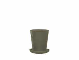 Donica szkliwiona mrozoodporna Irma 28x43 cm oliwkowy FLOWERPOT