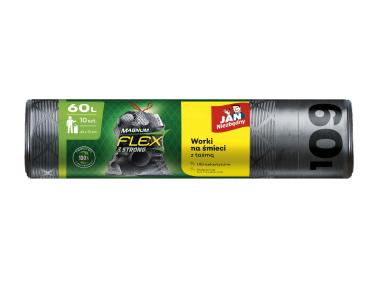 Zdjęcie: Worki na śmieci Magnum Flex&Strong z taśmą 60 L - 10 szt. JAN NIEZBĘDNY