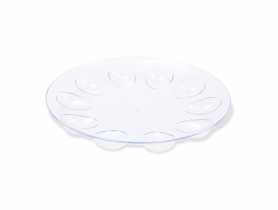 Talerzyk do jaj 23 cm bąble transparentny ALTOMDESIGN