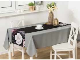 Obrus Lucia 40x140 cm czarny UNIGLOB