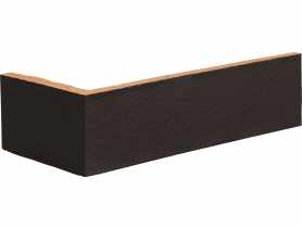Płytka klinkierowa kątowa 120/250x65x10 mm wulkaniczna czerń gatunek I KING KLINKER